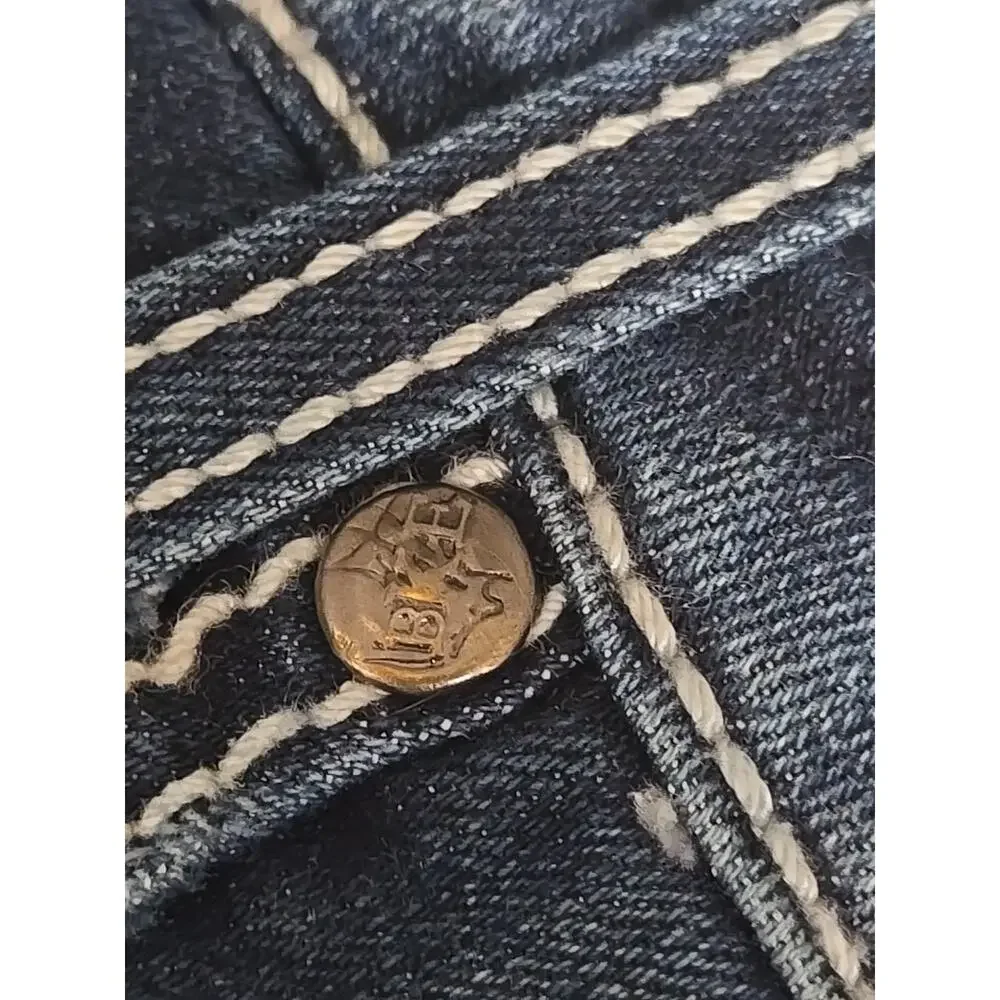 BKE Jeans‎ Womens Size 27 Blue Stella Cropped Straight Leg Stretch